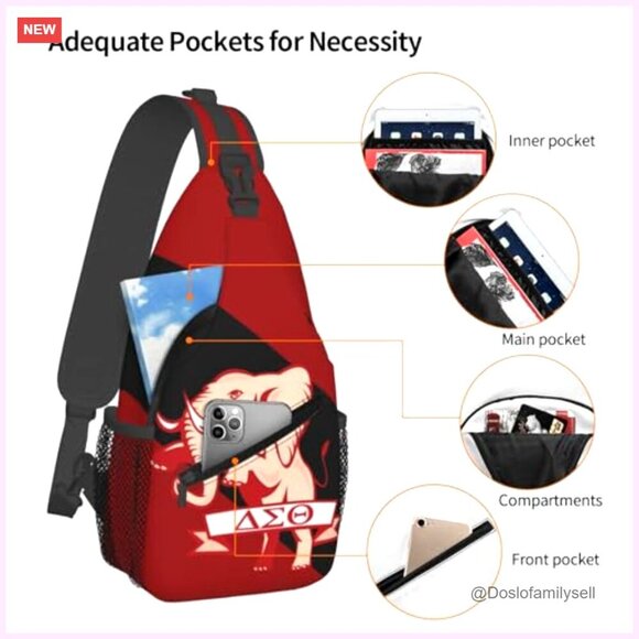 Polyester Sling Backpack Crossbody Chest Daypack Travel Hiking main image 4